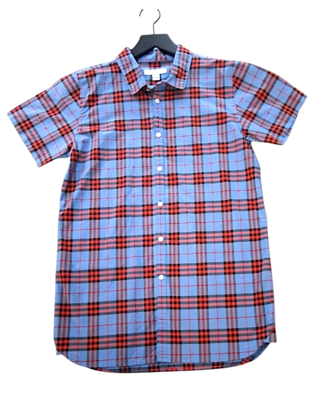 Burberry Button Down Shirt- Youth Boys 14Y- Blue Red Black Plaid